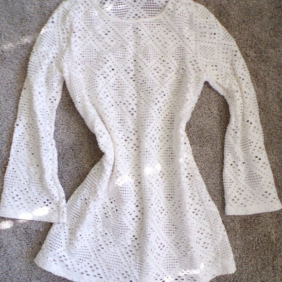 Haute Hippie pop over white mini dress L - Picture 2 of 7